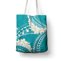 Polynesian Vintage Floral Tote Bag Teal Motifs LT7 - Polynesian Pride