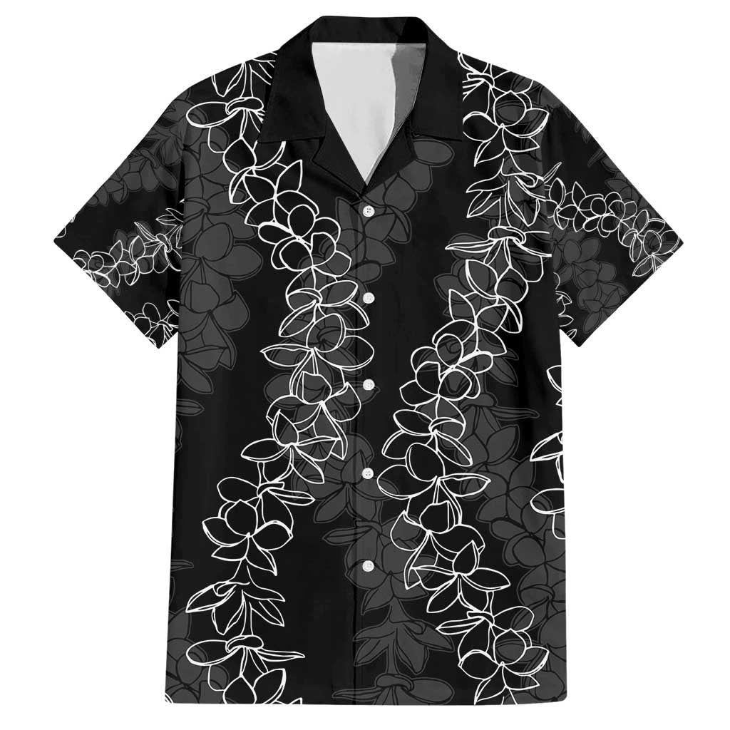 Hawaii Plumeria Lei Hawaiian Shirt Aloha Festive Vibe LT7 Black - Polynesian Pride