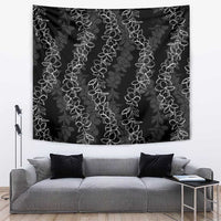 Hawaii Plumeria Lei Tapestry Aloha Festive Vibe LT7 Black - Polynesian Pride
