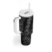 Hawaii Plumeria Lei Tumbler With Handle Aloha Festive Vibe LT7 - Polynesian Pride