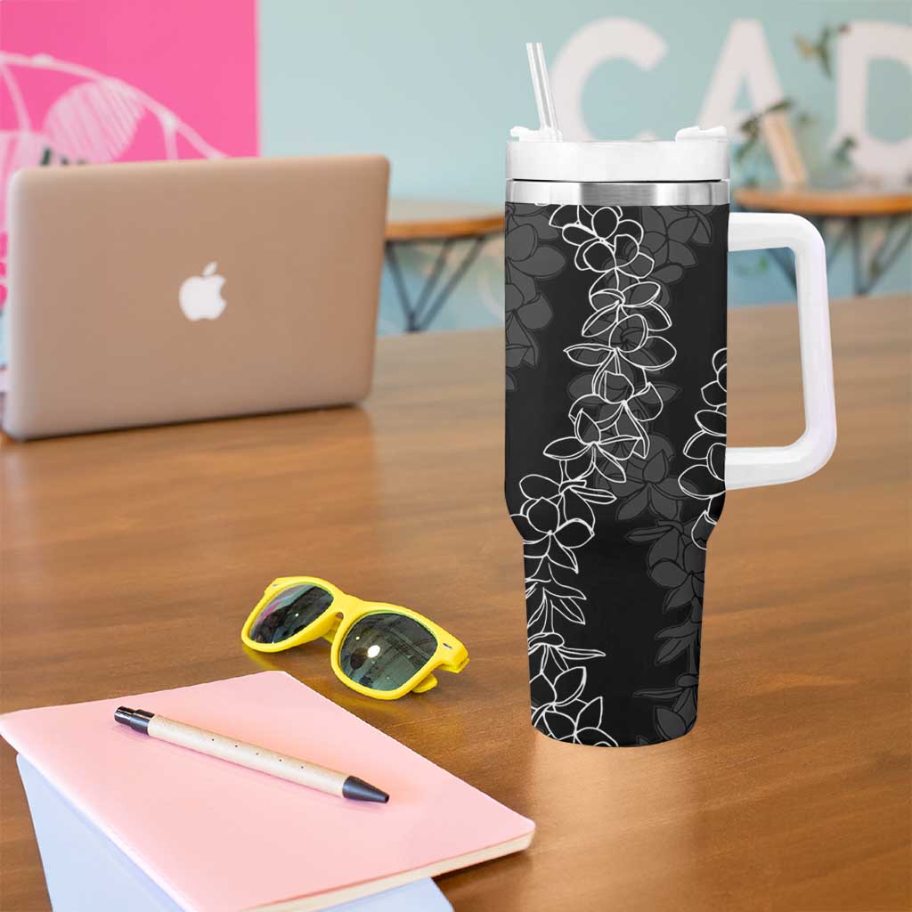 Hawaii Plumeria Lei Tumbler With Handle Aloha Festive Vibe LT7 - Polynesian Pride
