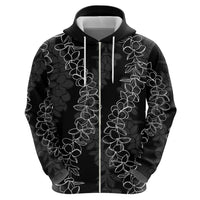 Hawaii Plumeria Lei Zip Hoodie Aloha Festive Vibe LT7 - Polynesian Pride