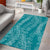 Hawaii Plumeria Lei Area Rug Aloha Festive Vibe - Teal