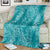 Hawaii Plumeria Lei Blanket Aloha Festive Vibe - Teal