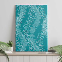 Hawaii Plumeria Lei Canvas Wall Art Aloha Festive Vibe - Teal LT7 - Polynesian Pride