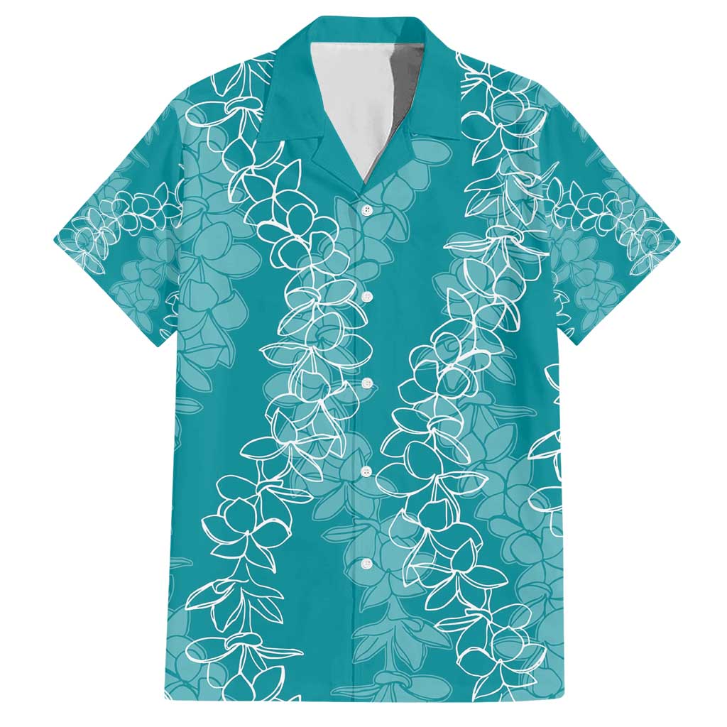 Hawaii Plumeria Lei Hawaiian Shirt Aloha Festive Vibe - Teal LT7 Teal - Polynesian Pride