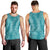 Hawaii Plumeria Lei Men Tank Top Aloha Festive Vibe - Teal