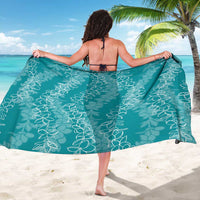 Hawaii Plumeria Lei Sarong Aloha Festive Vibe - Teal LT7 - Polynesian Pride