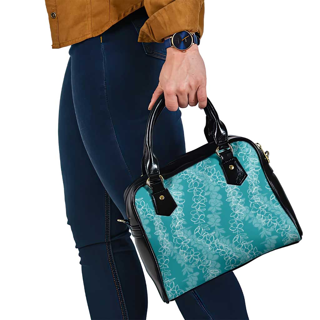 Hawaii Plumeria Lei Shoulder Handbag Aloha Festive Vibe - Teal LT7 - Polynesian Pride