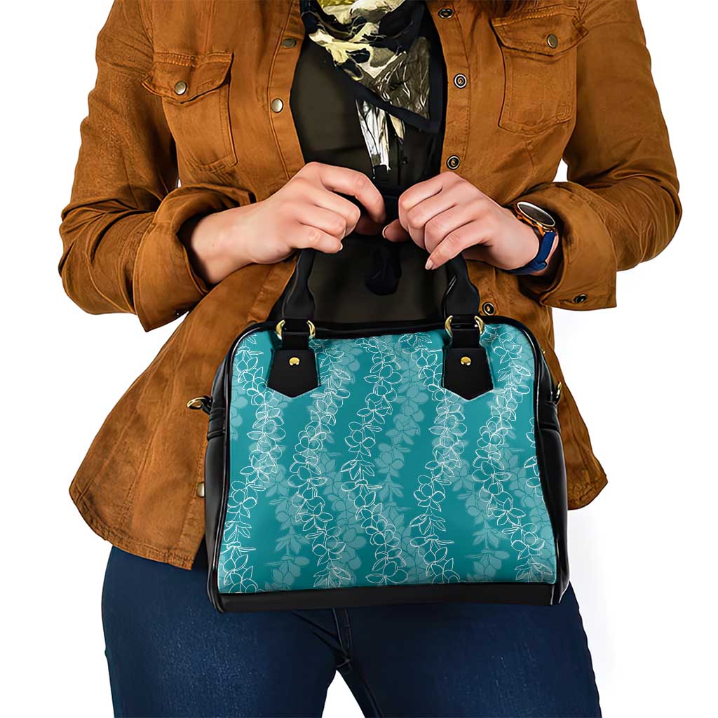 Hawaii Plumeria Lei Shoulder Handbag Aloha Festive Vibe - Teal LT7 - Polynesian Pride