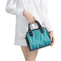 Hawaii Plumeria Lei Shoulder Handbag Aloha Festive Vibe - Teal LT7 - Polynesian Pride