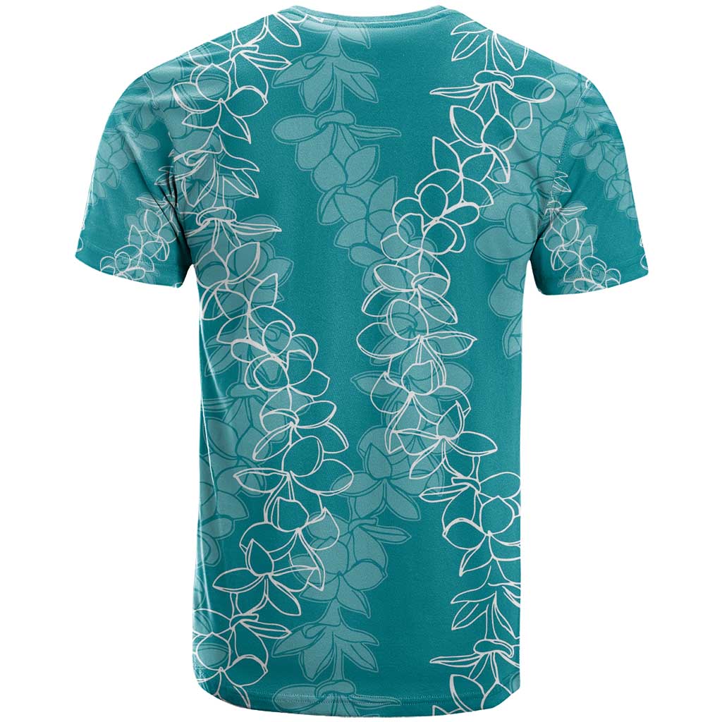 Hawaii Plumeria Lei T Shirt Aloha Festive Vibe - Teal LT7 - Polynesian Pride