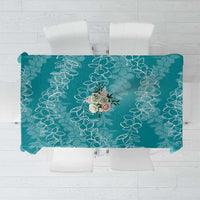 Hawaii Plumeria Lei Tablecloth Aloha Festive Vibe - Teal LT7 Teal - Polynesian Pride