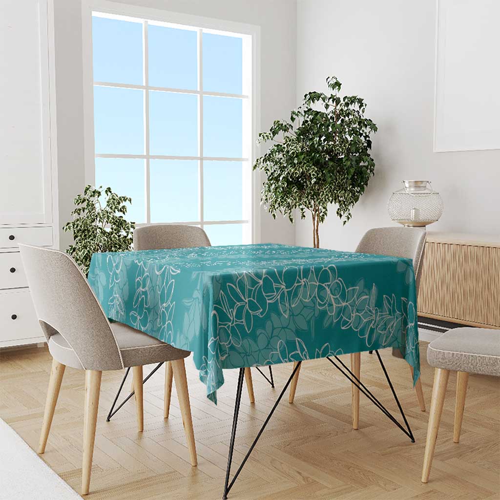 Hawaii Plumeria Lei Tablecloth Aloha Festive Vibe - Teal LT7 - Polynesian Pride