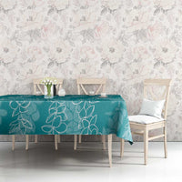 Hawaii Plumeria Lei Tablecloth Aloha Festive Vibe - Teal LT7 - Polynesian Pride