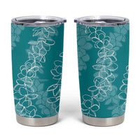 Hawaii Plumeria Lei Tumbler Cup Aloha Festive Vibe - Teal LT7 Teal - Polynesian Pride