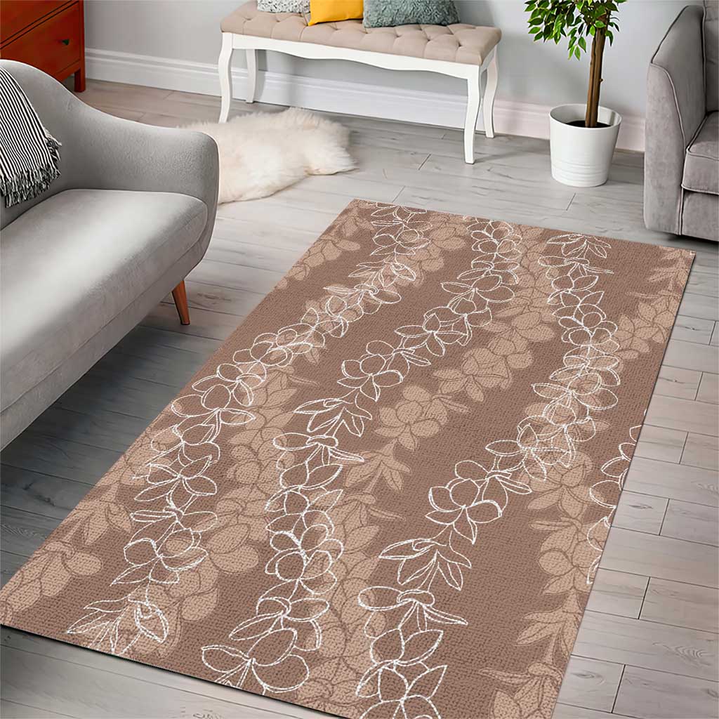 Hawaii Plumeria Lei Area Rug Aloha Festive Vibe - Beige LT7 - Polynesian Pride
