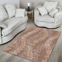 Hawaii Plumeria Lei Area Rug Aloha Festive Vibe - Beige LT7 - Polynesian Pride