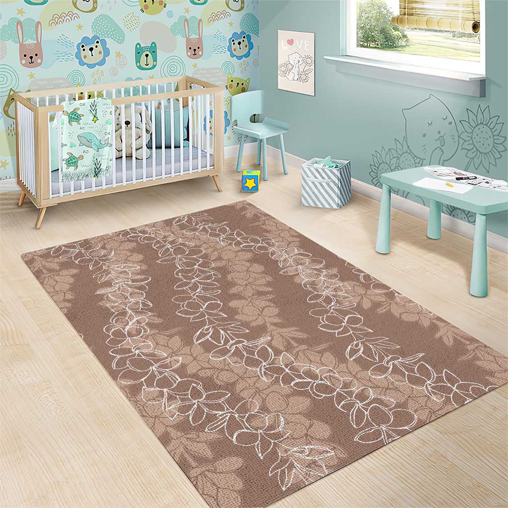 Hawaii Plumeria Lei Area Rug Aloha Festive Vibe - Beige LT7 - Polynesian Pride