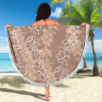 Hawaii Plumeria Lei Beach Blanket Aloha Festive Vibe - Beige LT7 - Polynesian Pride