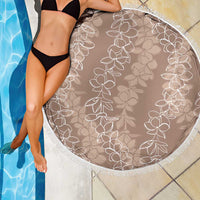 Hawaii Plumeria Lei Beach Blanket Aloha Festive Vibe - Beige LT7 - Polynesian Pride