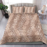 Hawaii Plumeria Lei Bedding Set Aloha Festive Vibe - Beige LT7 - Polynesian Pride
