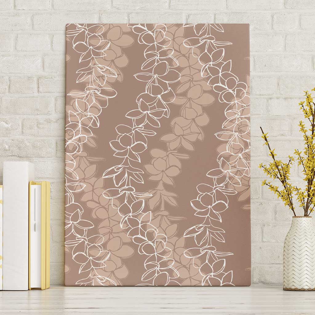 Hawaii Plumeria Lei Canvas Wall Art Aloha Festive Vibe - Beige LT7 Without Frame Beige - Polynesian Pride