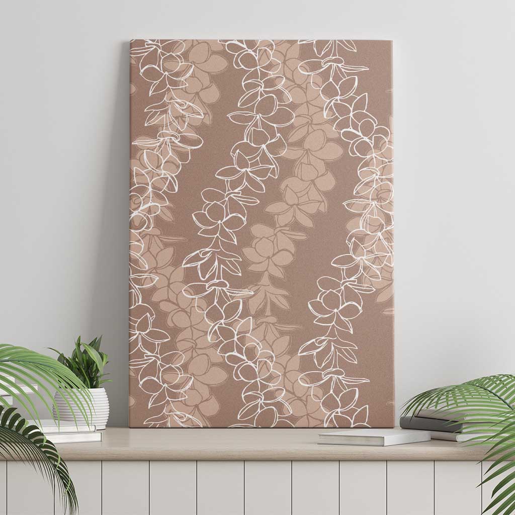 Hawaii Plumeria Lei Canvas Wall Art Aloha Festive Vibe - Beige LT7 - Polynesian Pride