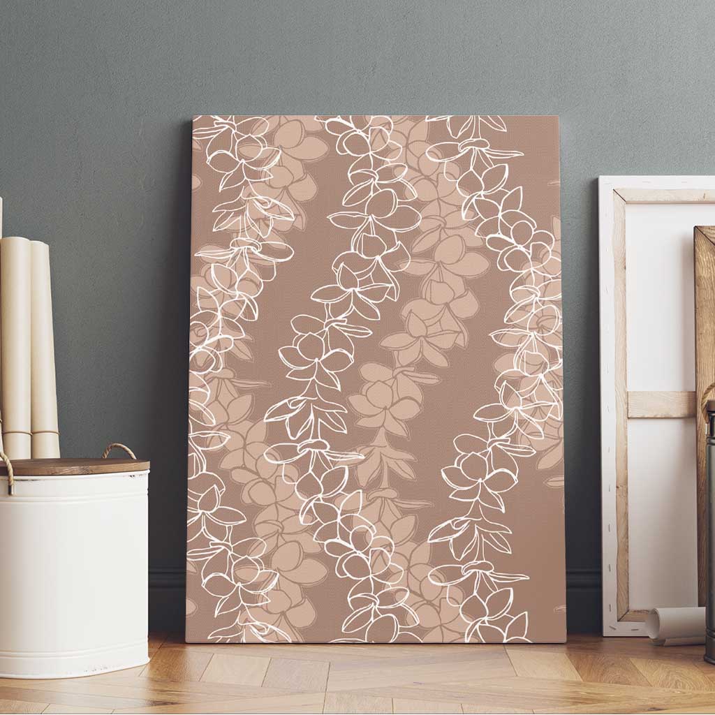 Hawaii Plumeria Lei Canvas Wall Art Aloha Festive Vibe - Beige LT7 - Polynesian Pride