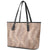 Hawaii Plumeria Lei Leather Tote Bag Aloha Festive Vibe - Beige