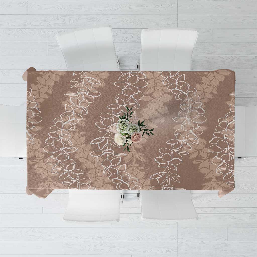Hawaii Plumeria Lei Tablecloth Aloha Festive Vibe - Beige LT7 Beige - Polynesian Pride