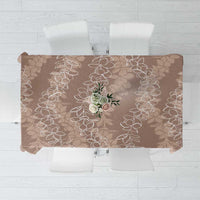 Hawaii Plumeria Lei Tablecloth Aloha Festive Vibe - Beige LT7 Beige - Polynesian Pride
