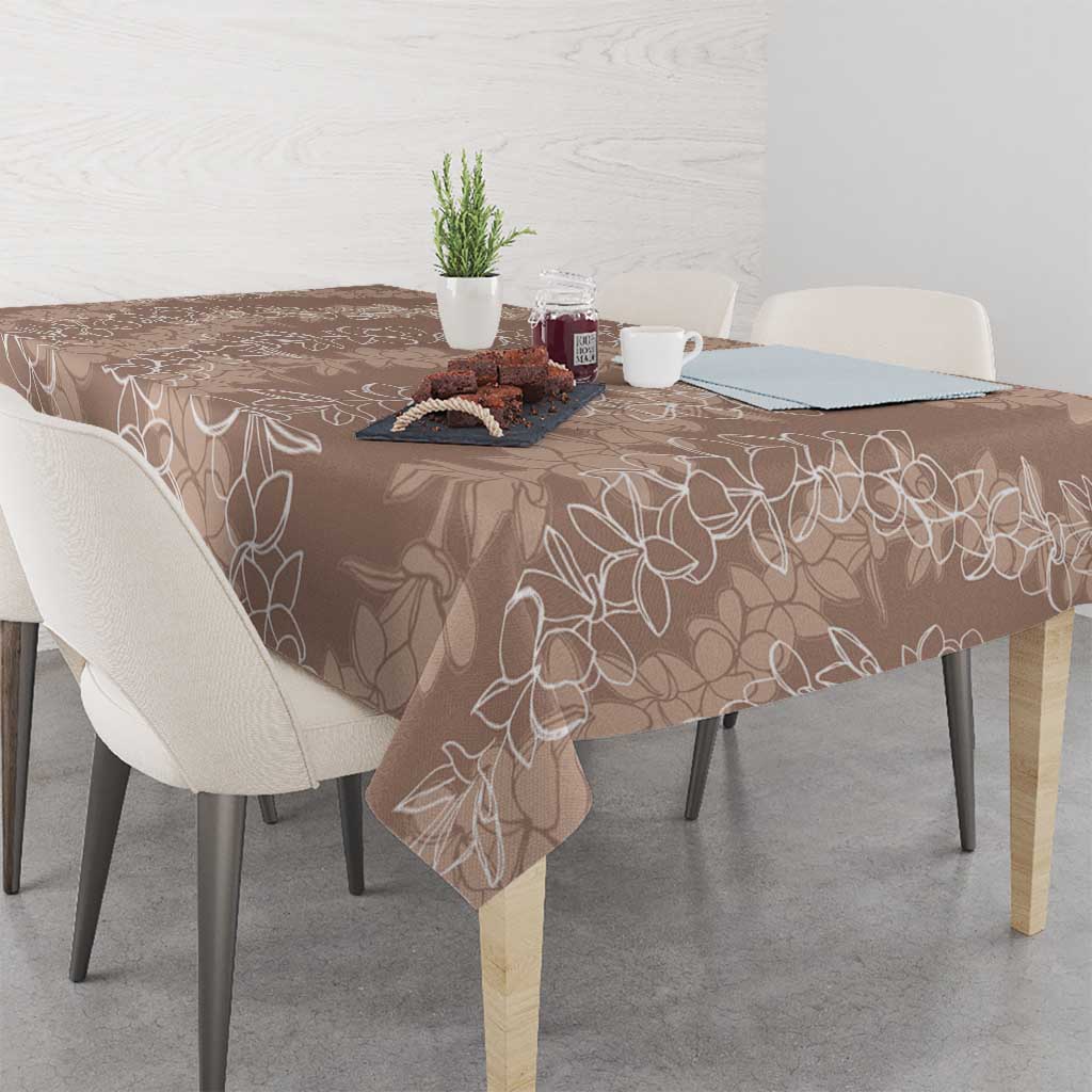 Hawaii Plumeria Lei Tablecloth Aloha Festive Vibe - Beige LT7 - Polynesian Pride