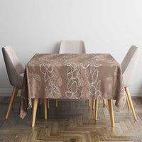 Hawaii Plumeria Lei Tablecloth Aloha Festive Vibe - Beige LT7 - Polynesian Pride