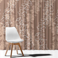 Hawaii Plumeria Lei Window Curtain Aloha Festive Vibe - Beige LT7 - Polynesian Pride
