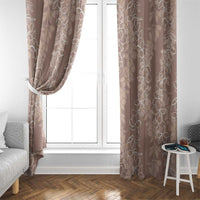 Hawaii Plumeria Lei Window Curtain Aloha Festive Vibe - Beige LT7 - Polynesian Pride