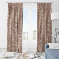 Hawaii Plumeria Lei Window Curtain Aloha Festive Vibe - Beige LT7 - Polynesian Pride