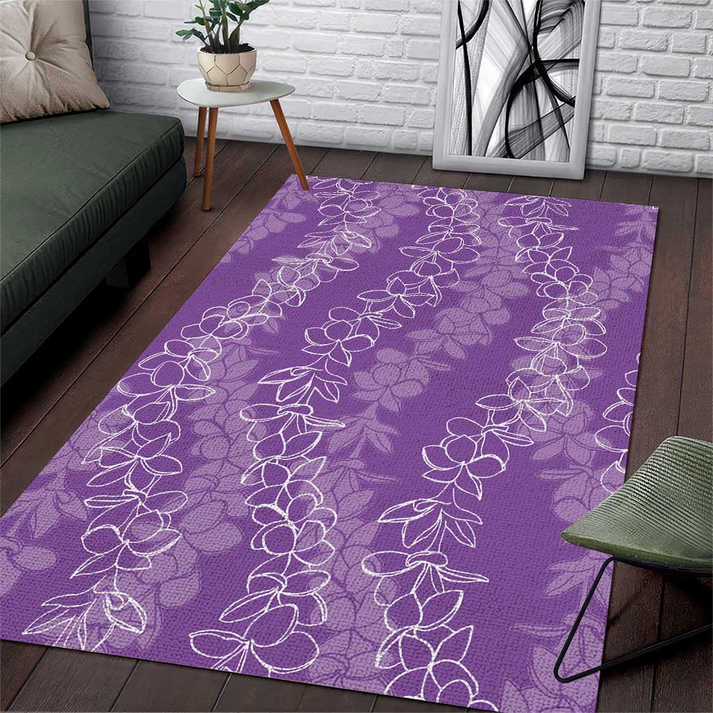 Hawaii Plumeria Lei Area Rug Aloha Festive Vibe - Violet LT7 Violet - Polynesian Pride