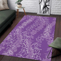 Hawaii Plumeria Lei Area Rug Aloha Festive Vibe - Violet LT7 Violet - Polynesian Pride