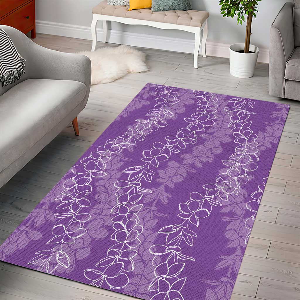 Hawaii Plumeria Lei Area Rug Aloha Festive Vibe - Violet LT7 - Polynesian Pride
