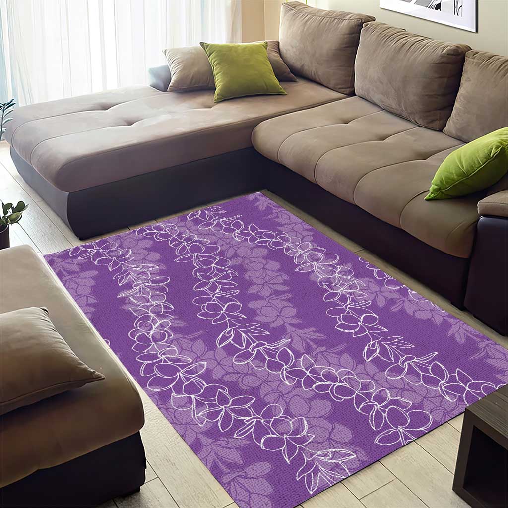 Hawaii Plumeria Lei Area Rug Aloha Festive Vibe - Violet LT7 - Polynesian Pride