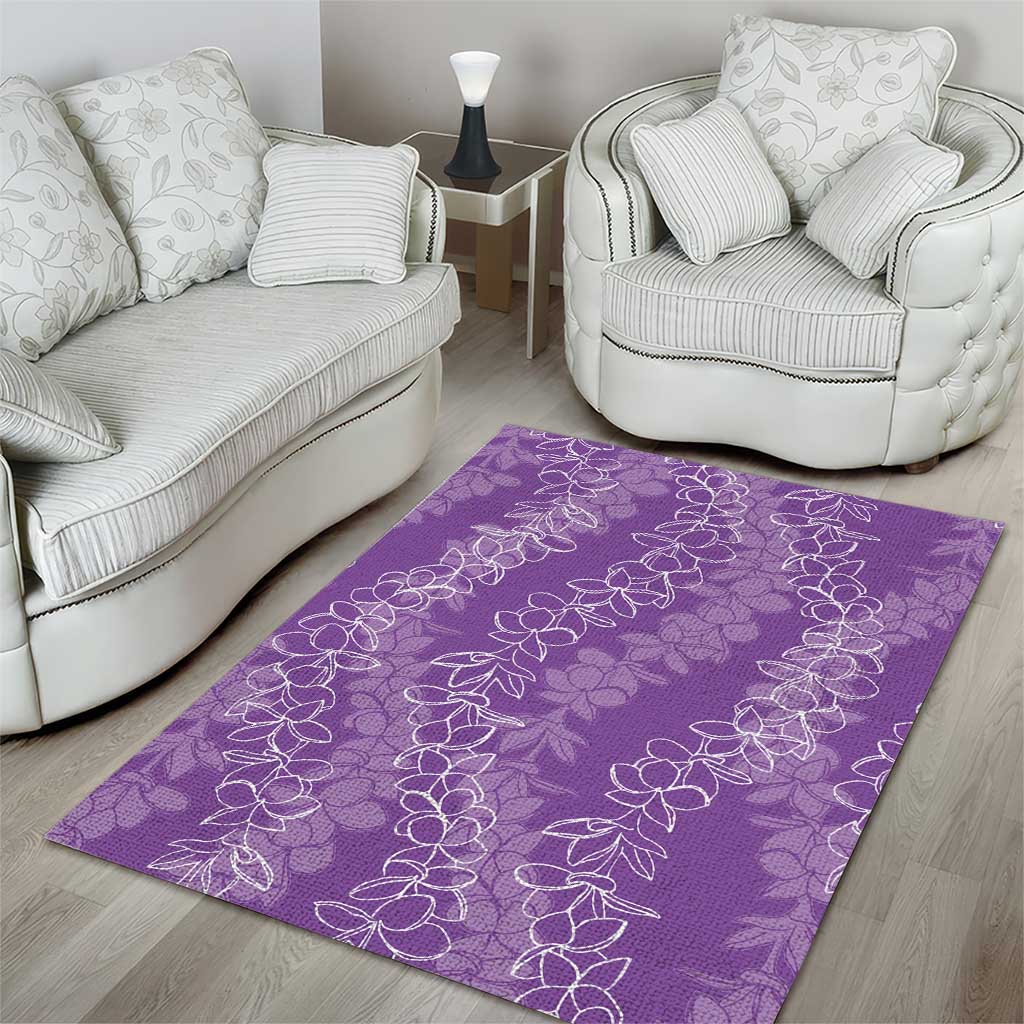 Hawaii Plumeria Lei Area Rug Aloha Festive Vibe - Violet LT7 - Polynesian Pride
