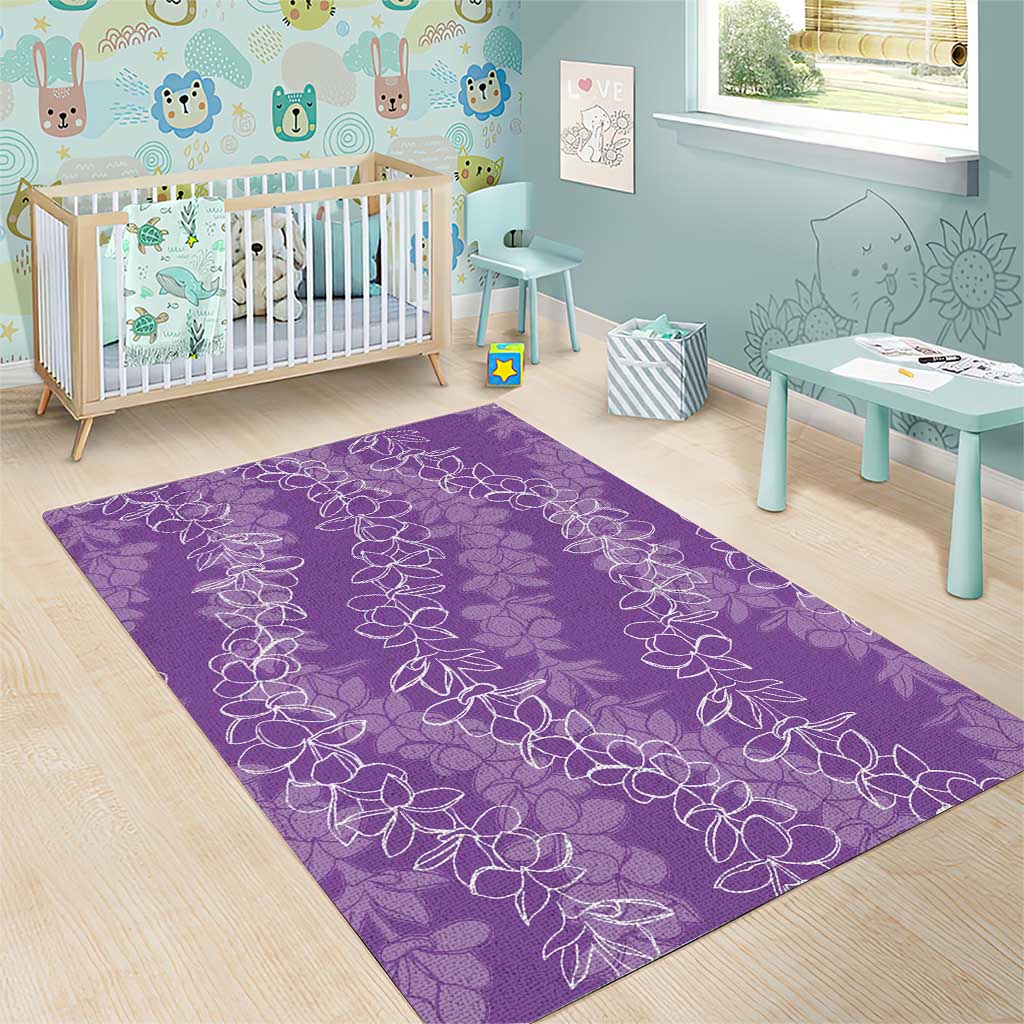 Hawaii Plumeria Lei Area Rug Aloha Festive Vibe - Violet LT7 - Polynesian Pride
