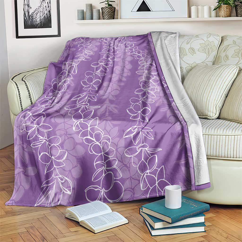 Hawaii Plumeria Lei Blanket Aloha Festive Vibe - Violet LT7 Violet - Polynesian Pride
