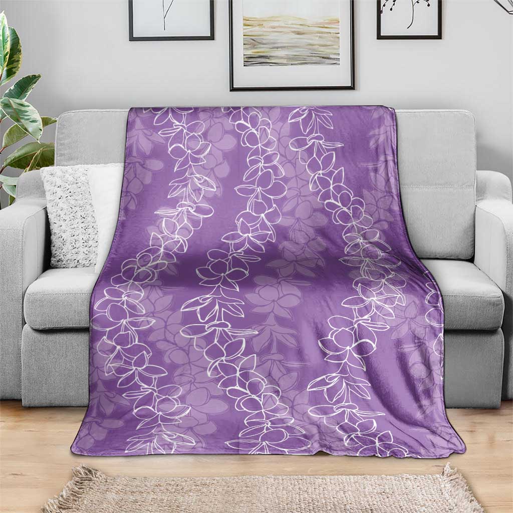 Hawaii Plumeria Lei Blanket Aloha Festive Vibe - Violet LT7 - Polynesian Pride