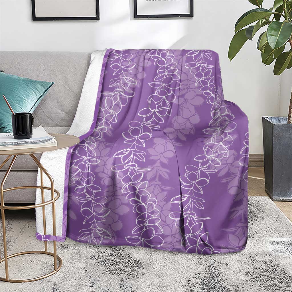 Hawaii Plumeria Lei Blanket Aloha Festive Vibe - Violet LT7 - Polynesian Pride