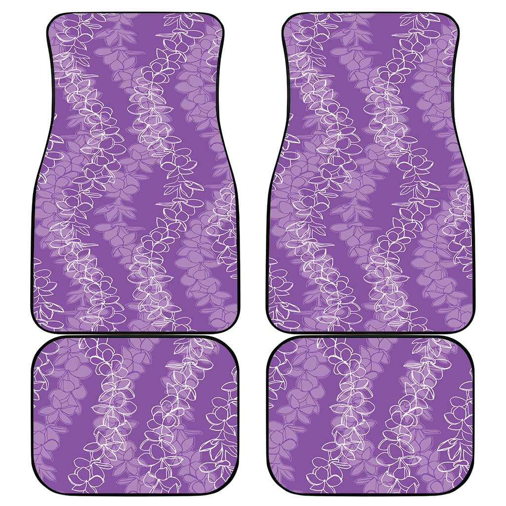 Hawaii Plumeria Lei Car Mats Aloha Festive Vibe - Violet LT7 - Polynesian Pride
