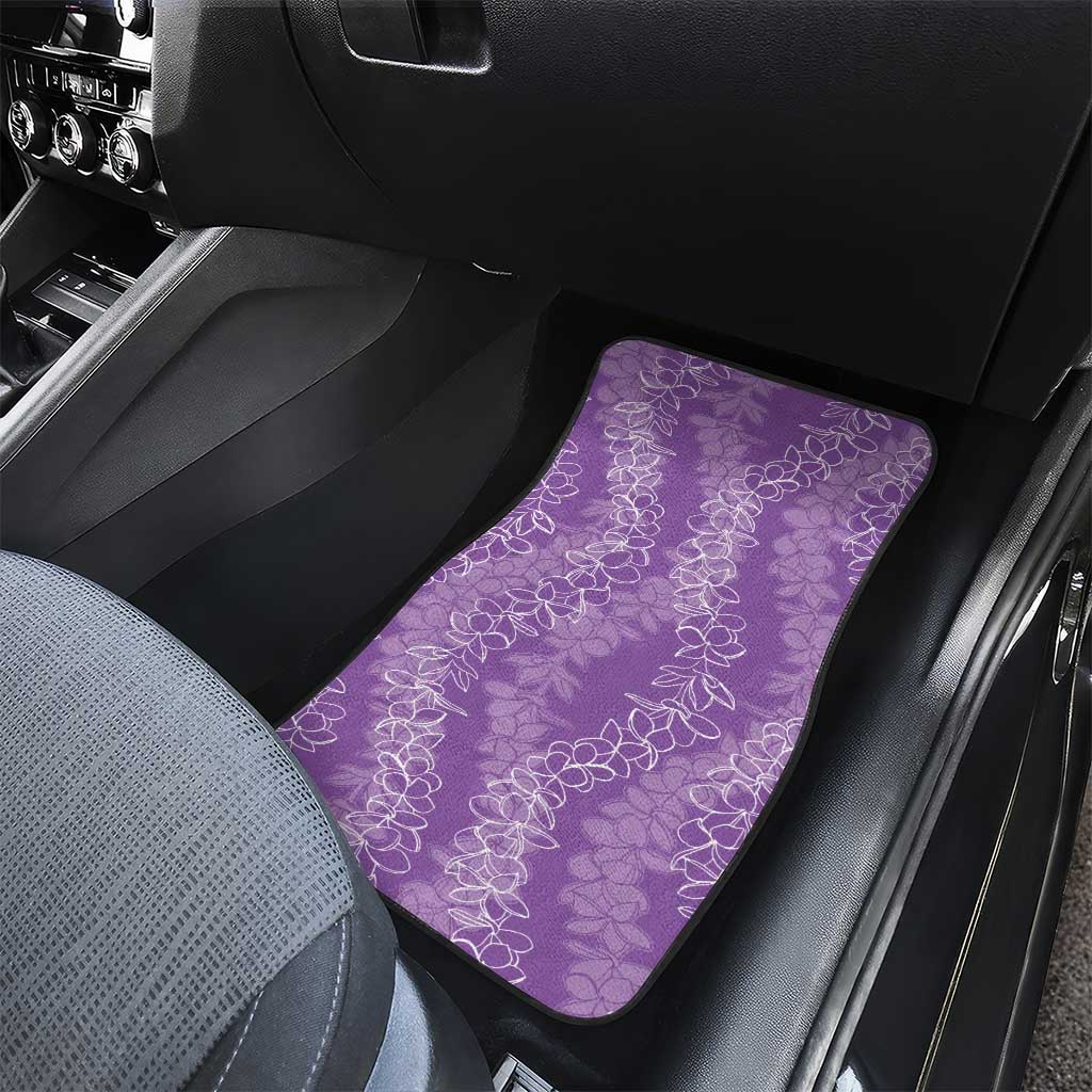 Hawaii Plumeria Lei Car Mats Aloha Festive Vibe - Violet LT7 - Polynesian Pride