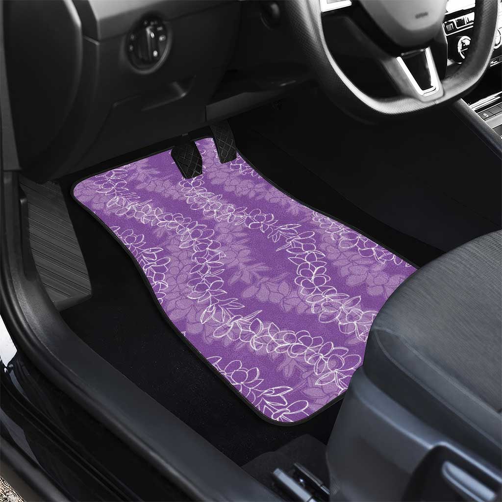 Hawaii Plumeria Lei Car Mats Aloha Festive Vibe - Violet LT7 - Polynesian Pride