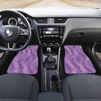 Hawaii Plumeria Lei Car Mats Aloha Festive Vibe - Violet LT7 Set 2pcs - Front Violet - Polynesian Pride
